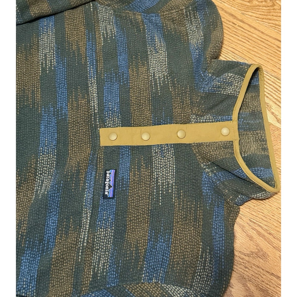 Patagonia Micro D Snap-T Pullover Native Seeds Industrial Green 26165 Xl Euc